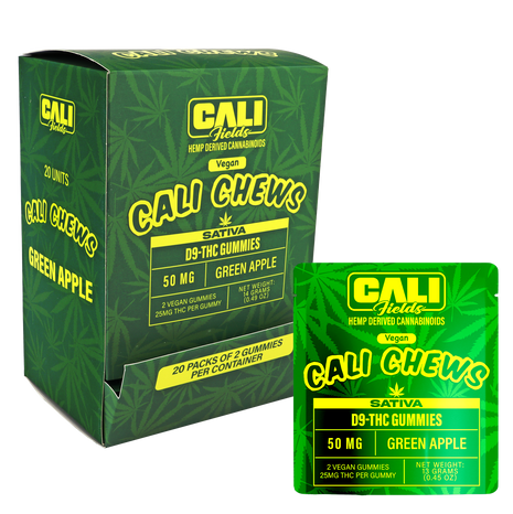 Cali Chews D9 THC Gummies - 2CT/25BAGS